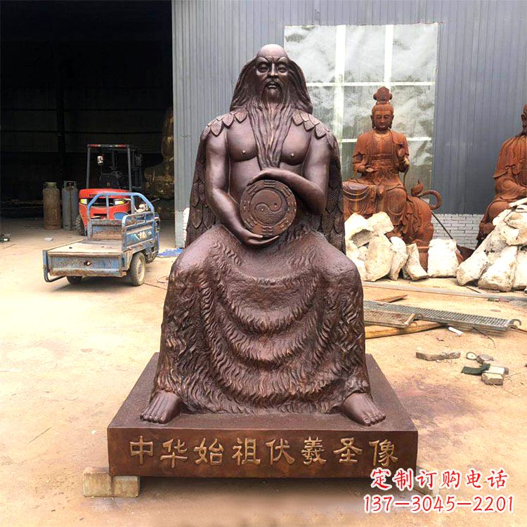 大同三皇五帝之中华始祖伏羲圣像铜雕