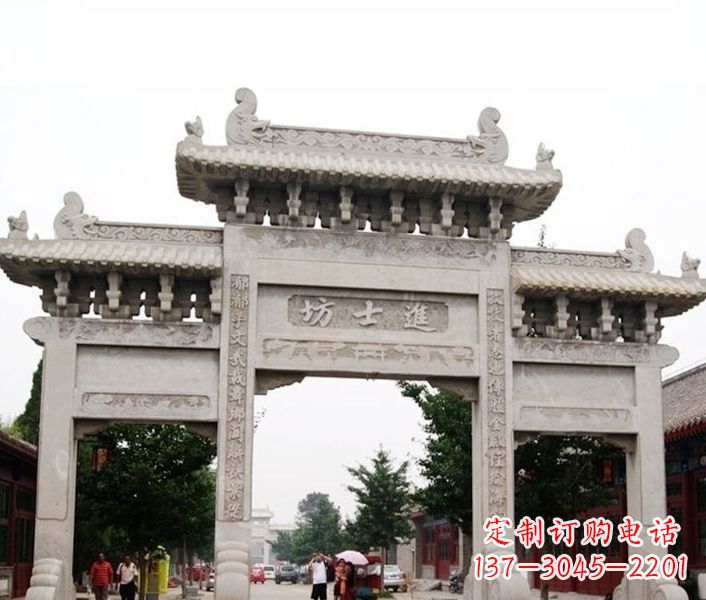 大同艺术匠心打造的石雕牌坊