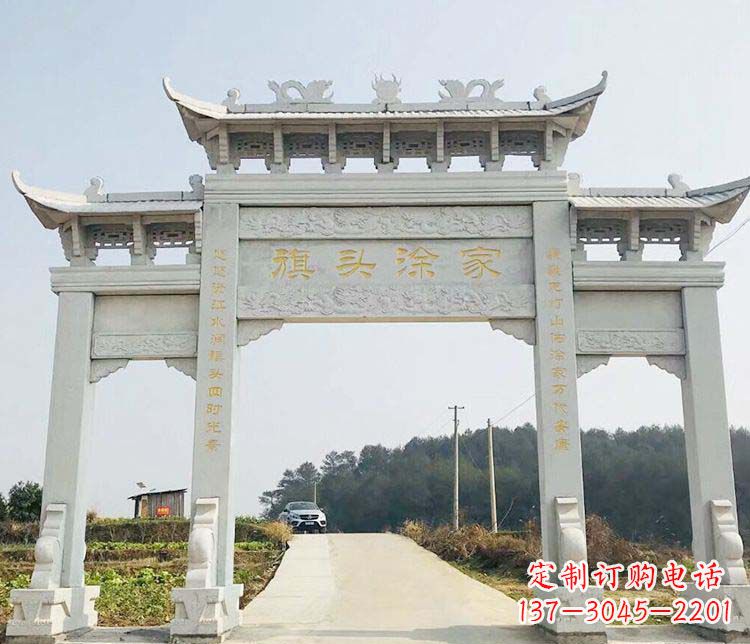 大同三门牌坊石雕——精美雕塑,缔造传承