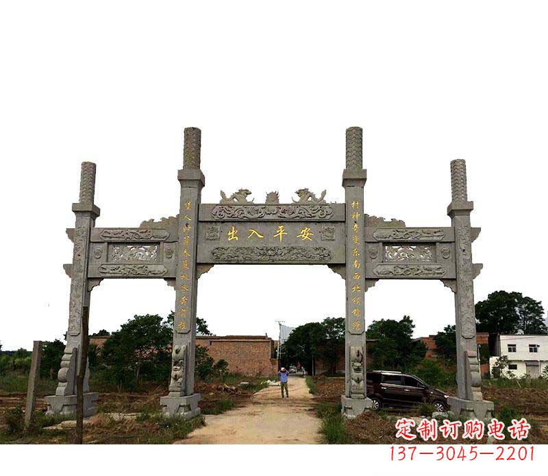大同三门牌坊石雕——传承古文化风韵