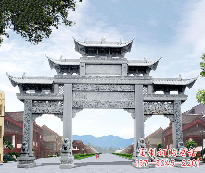 大同高品质牌坊石雕,为您量身定制