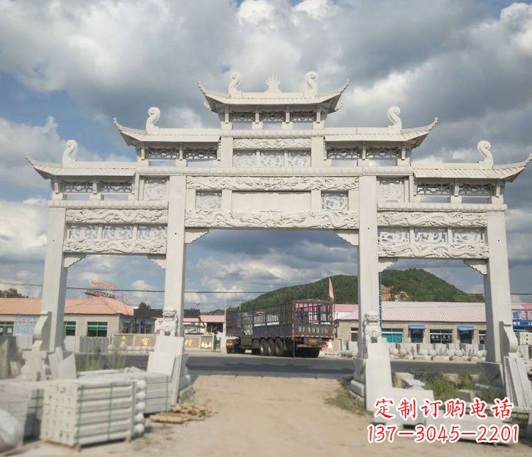 大同精美大理石牌坊石雕——给您的家园增添优雅气质