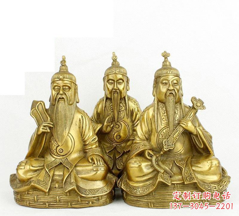大同三清祖师神像铜雕,古典经典展现