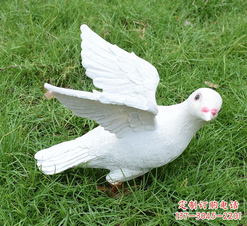 大同象征和平的少女和平鸽雕塑
