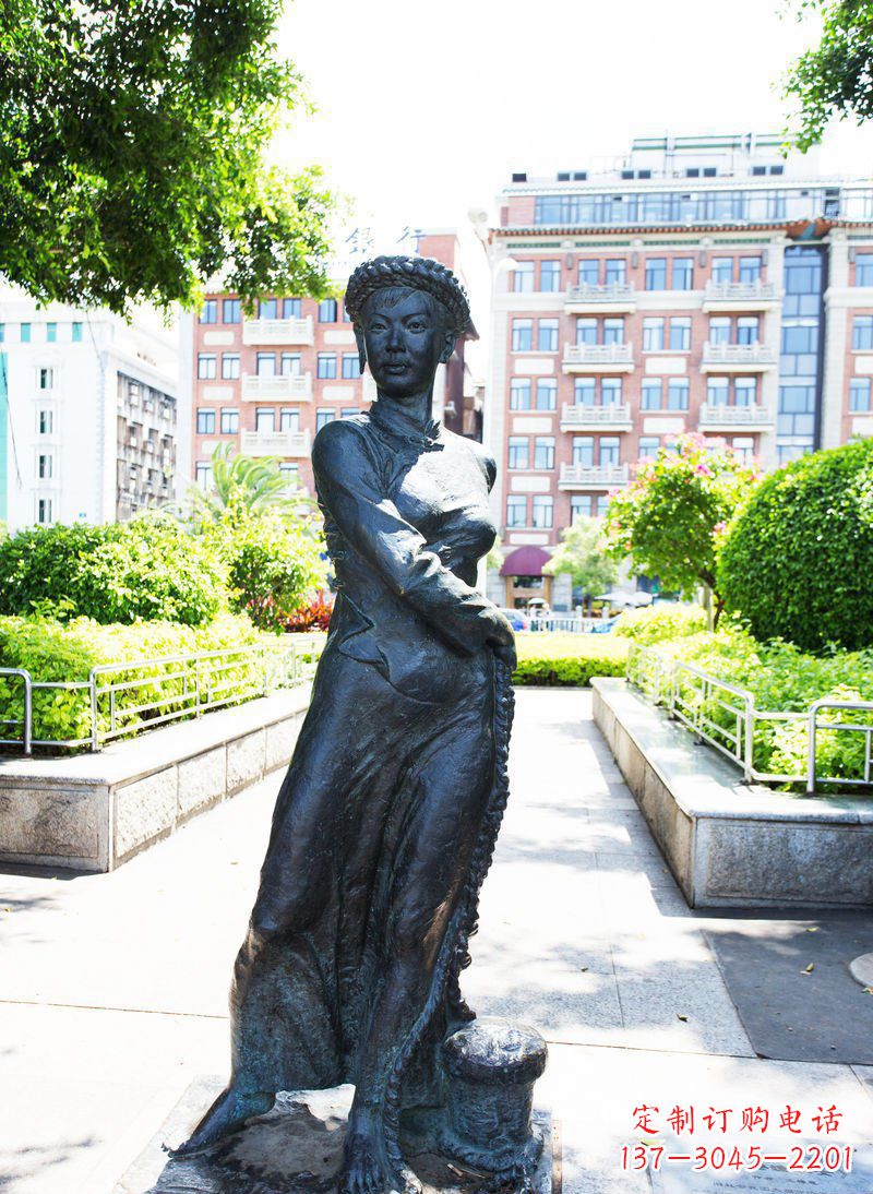 大同民族风情女性青铜雕塑