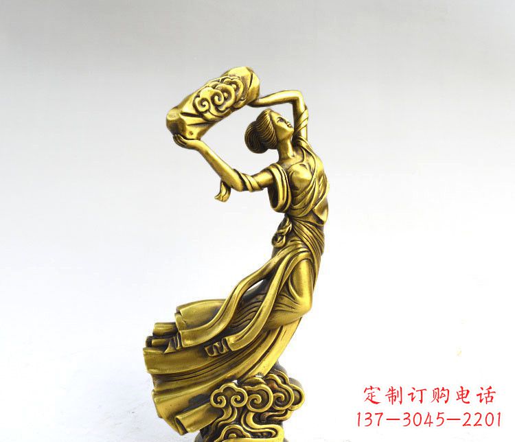 大同神话故事女娲补天人物铜雕