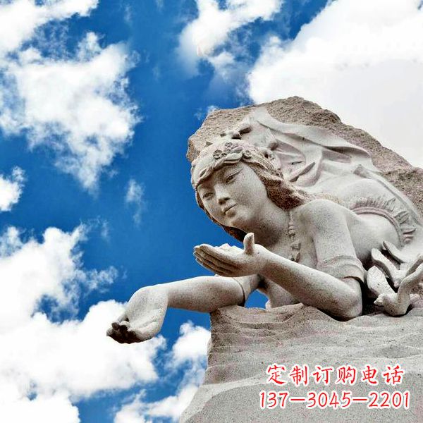 大同传说中的精卫—大理石雕塑