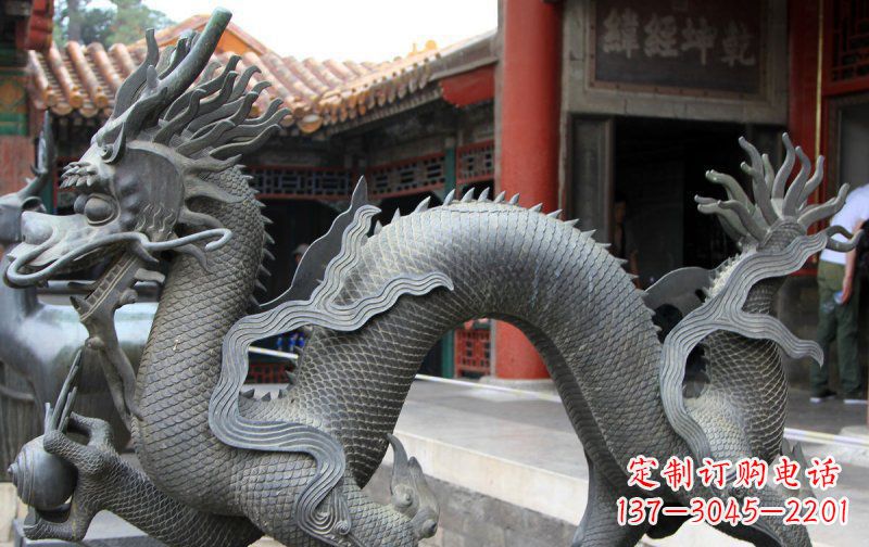 大同中领雕塑:精美神龙铜雕