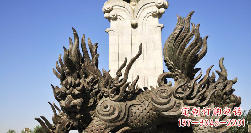 大同中领雕塑:神兽火麒麟铜雕定制