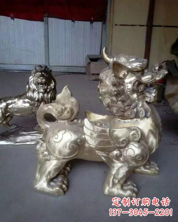 大同中领雕塑:貔貅铜雕精致雕塑