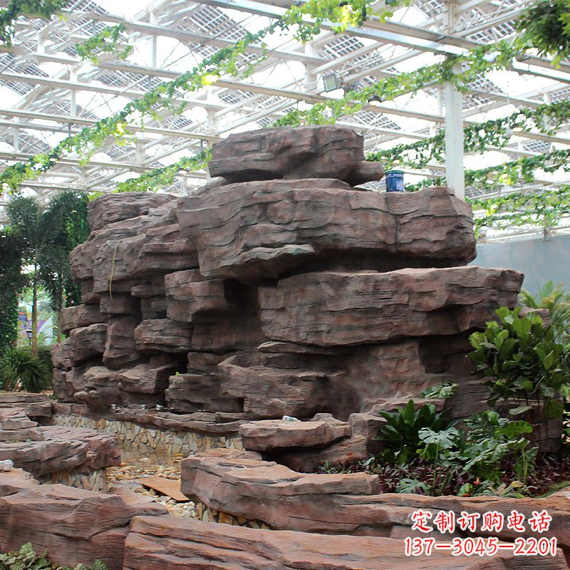 大同风格独特的假山雕塑,打造精美生态园庭院