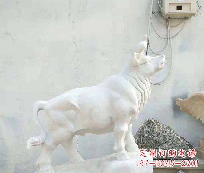 大同精美汉白玉石动物雕塑