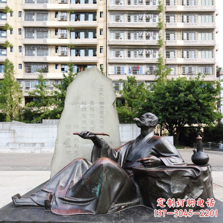 大同尊贵古朴的古代诗人情景雕塑——杜甫雕塑