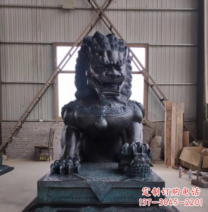 大同中领雕塑狮子铜雕塑,壮丽展现王者之气!