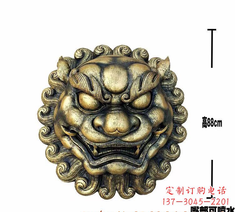 大同狮子头铜雕