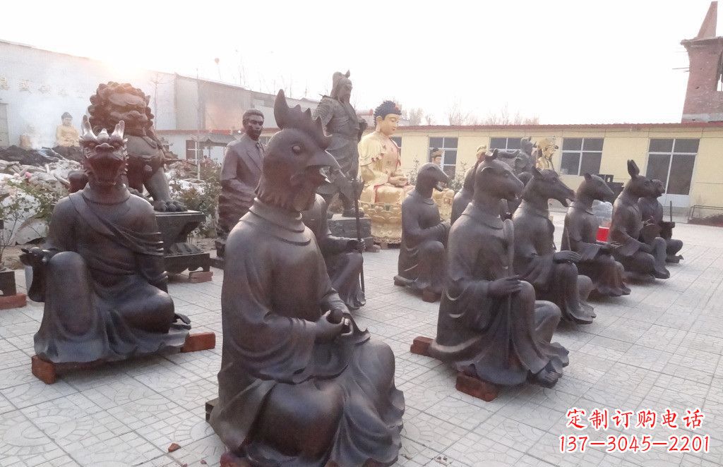 大同定制十二生肖头像铜雕