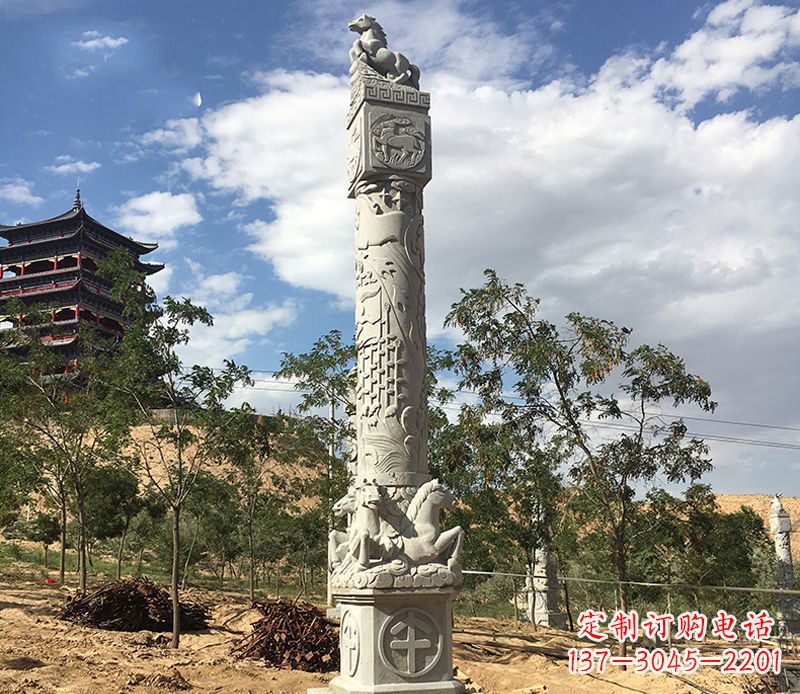 大同十二生肖午马柱石雕,深刻铭刻你的特殊瞬间