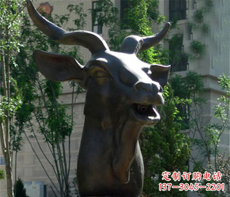 大同十二生肖铜雕羊首饰