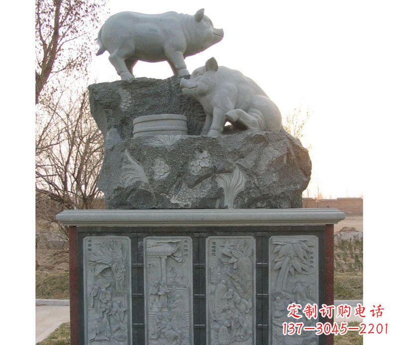 大同十二生肖猪石雕——质地原生态传承千年文化