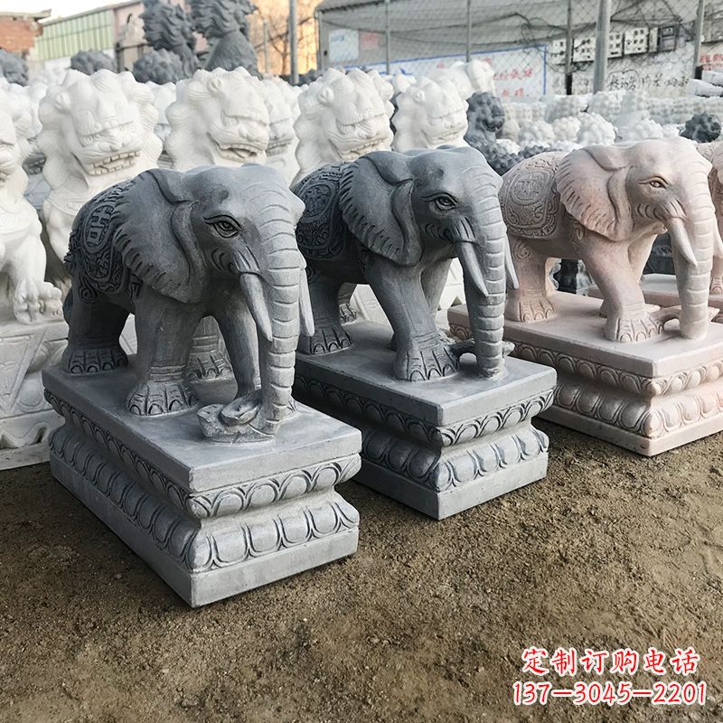 大同石雕 大象喷水