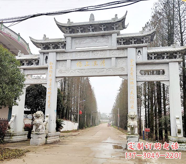 大同牌坊雕塑:定制精美的石雕作品