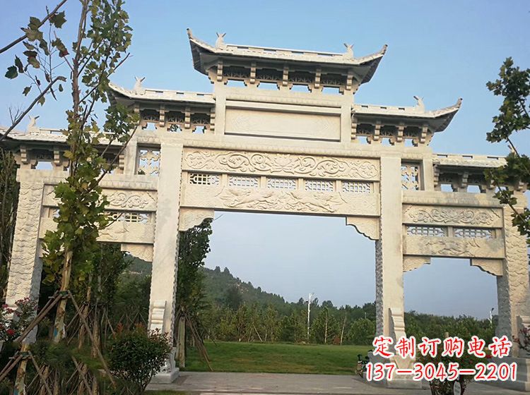大同石雕的牌坊