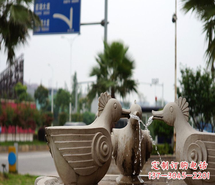 大同石雕动物喷泉雕塑