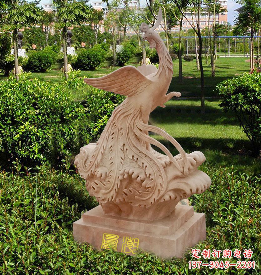 大同雕刻凤凰传递祥瑞祝福
