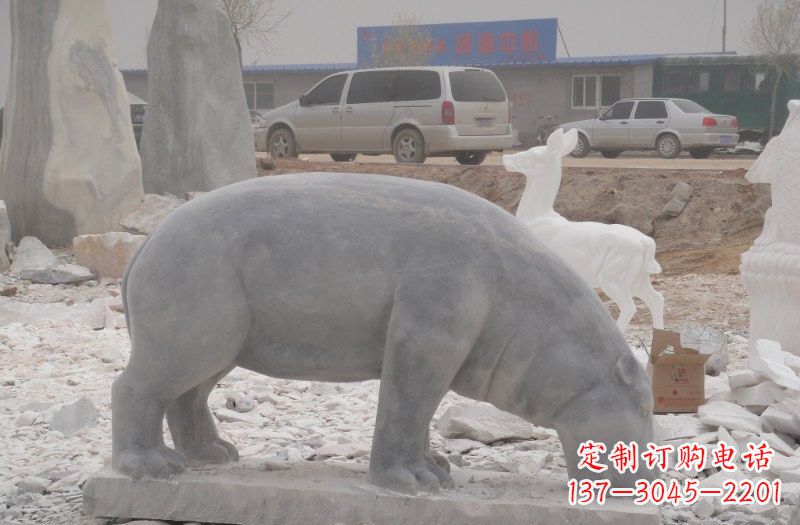 大同中领雕塑的河马雕塑以其精致的造型和出色的…