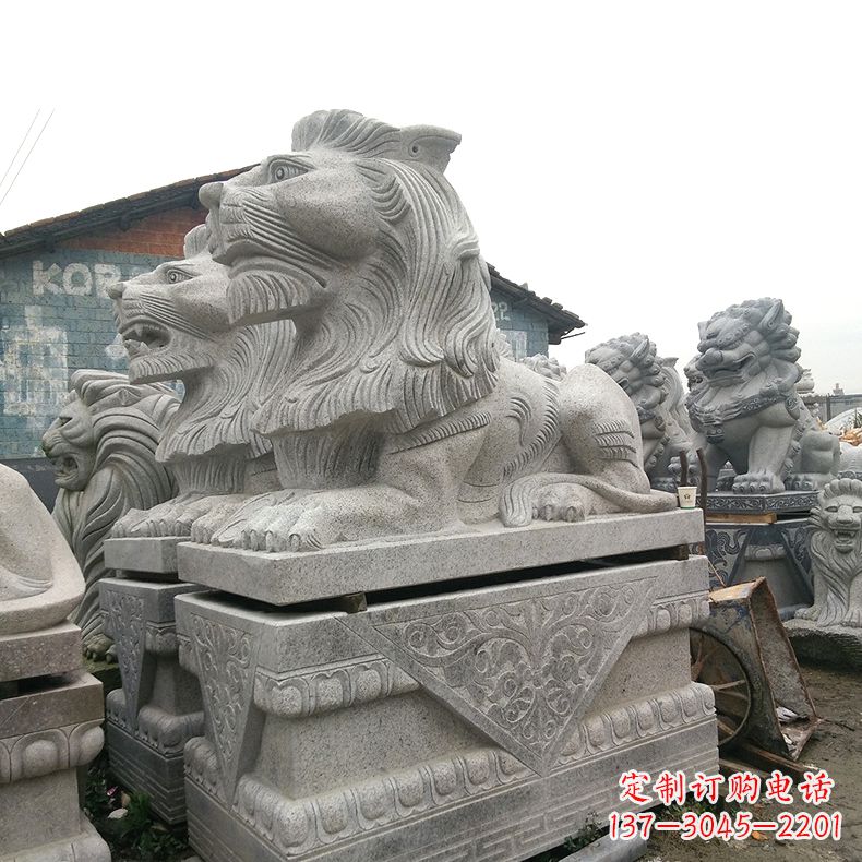 大同优质石雕汇丰狮子雕塑