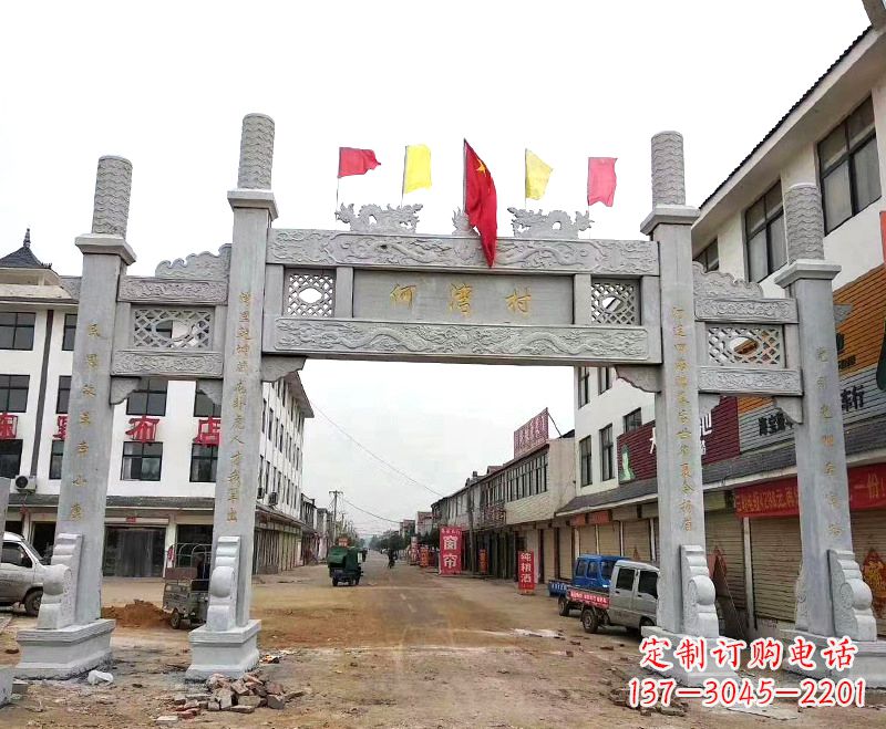 大同中领雕塑:精美石雕牌坊雕塑