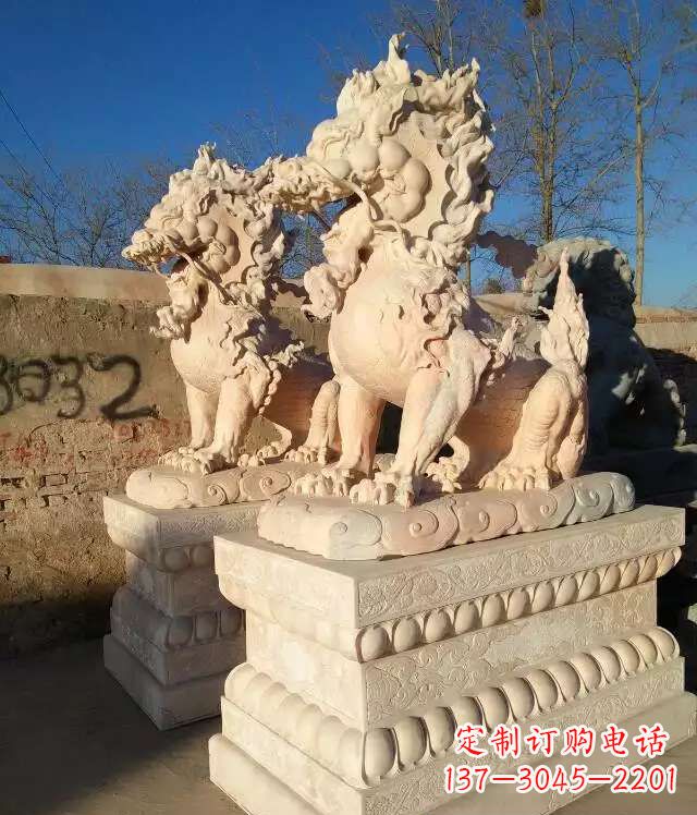 大同完美的石雕-麒麟雕塑