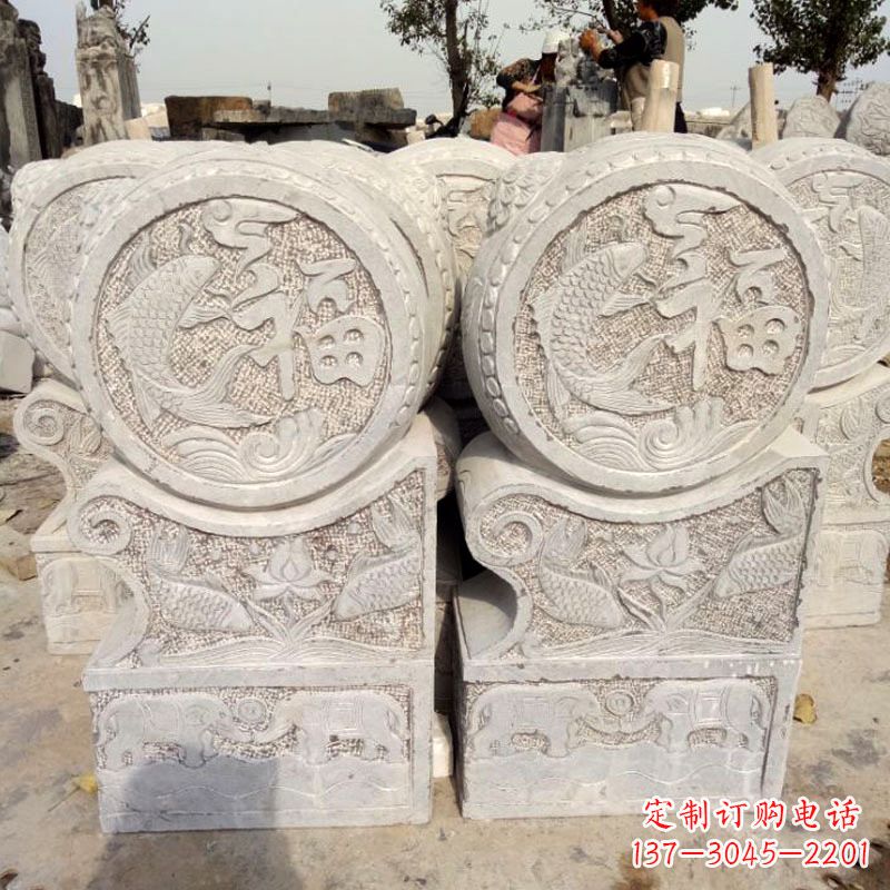 大同精美绝伦的金蟾蜍门墩雕塑