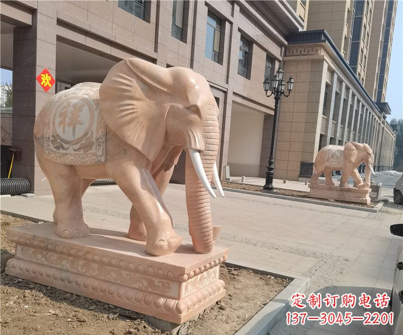大同石雕卷鼻大象