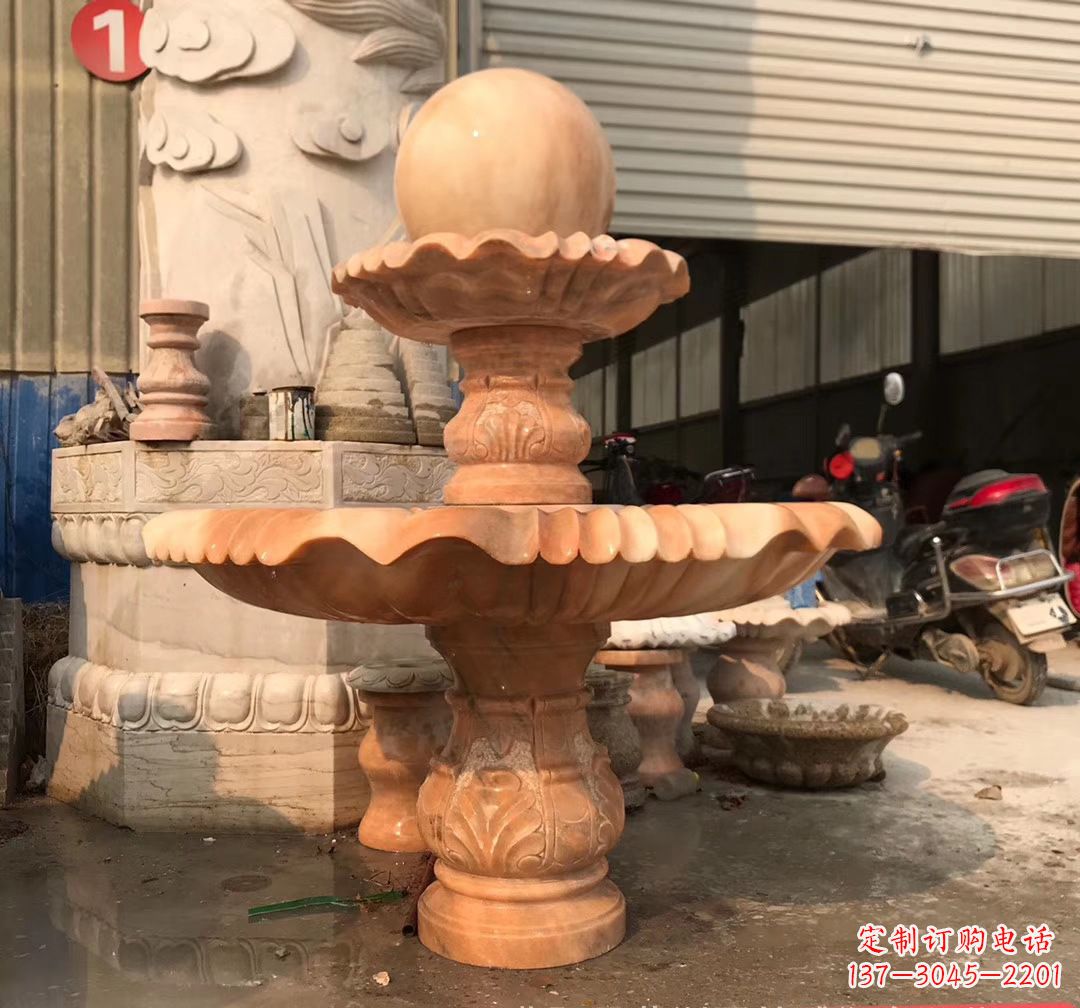 大同象征祥和的石雕风水球雕塑