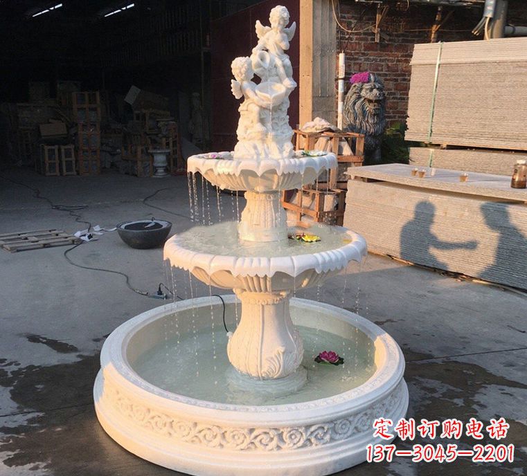 大同石雕龙头喷泉 风水
