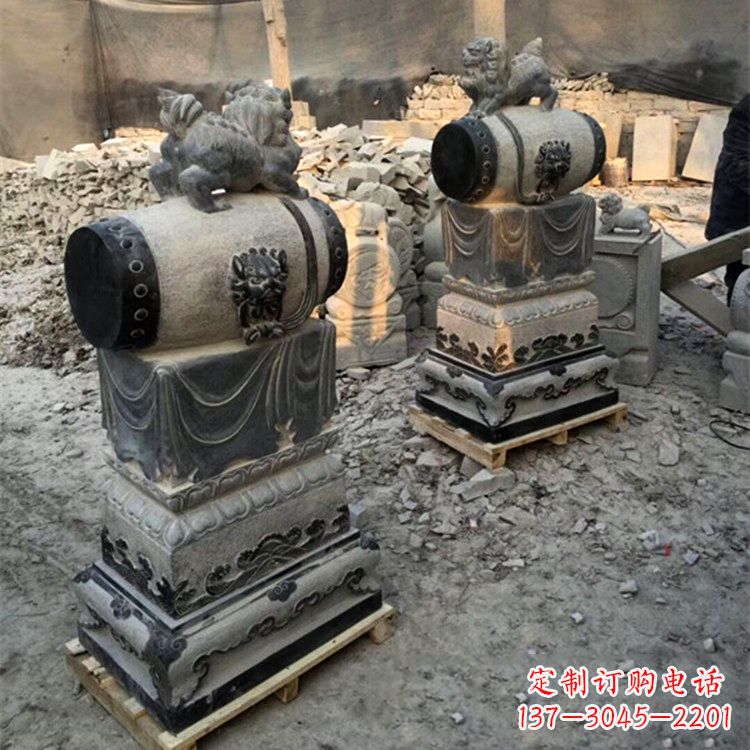 大同定制大象雕塑石雕门墩,传承中国古典文化
