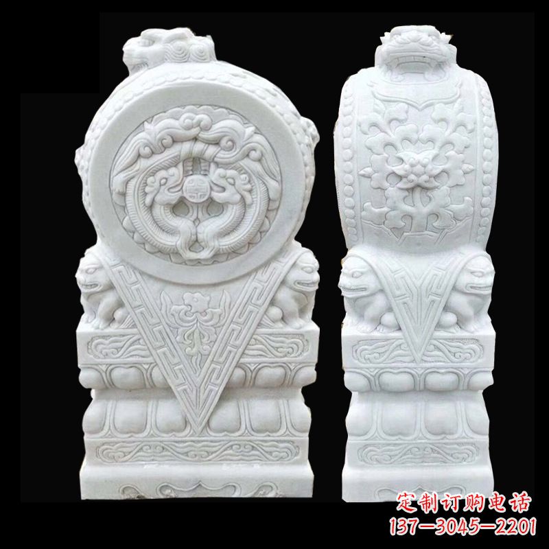 大同中领雕塑精心打造的石雕门墩雕塑,采用优质…