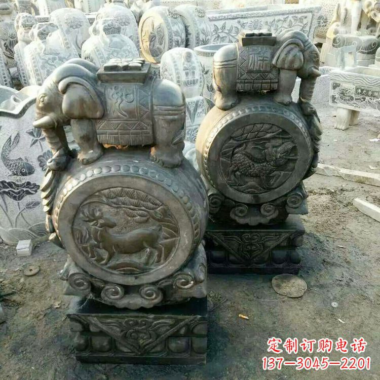大同高品质石雕门墩石雕雕塑,打造优雅大气的家居空间