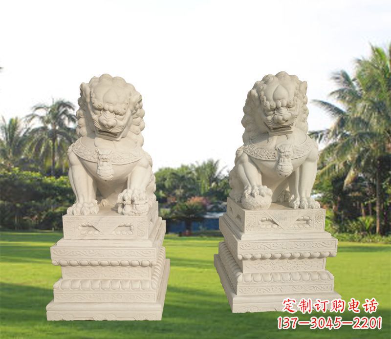 大同石雕门口镇宅狮子