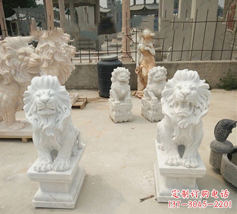大同传承欧式历史的狮子雕塑