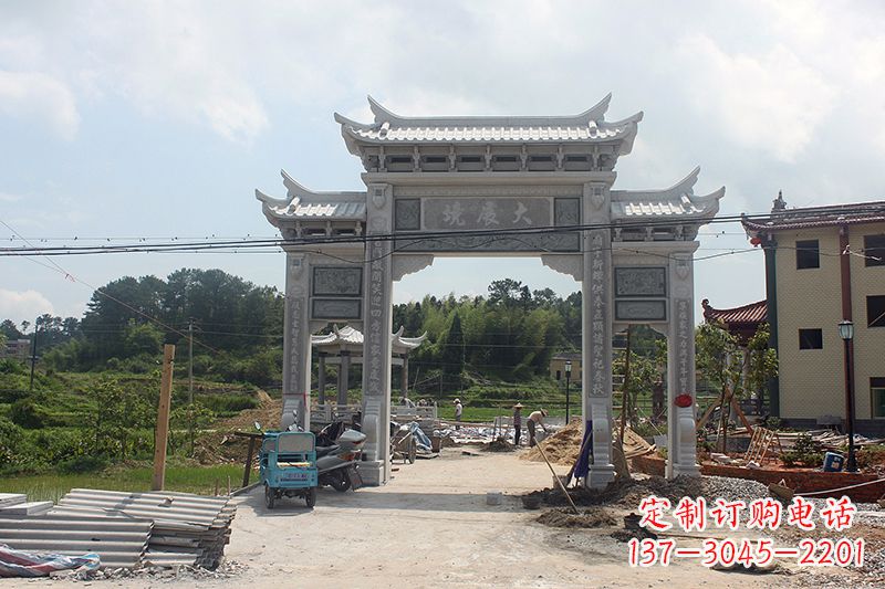 大同中领雕塑:牌坊浮雕墙仿古雕塑工艺