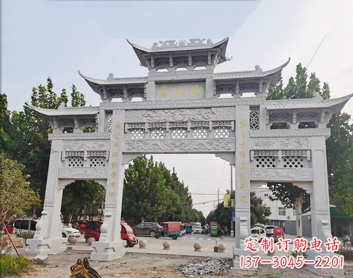 大同石雕牌坊 人物雕塑