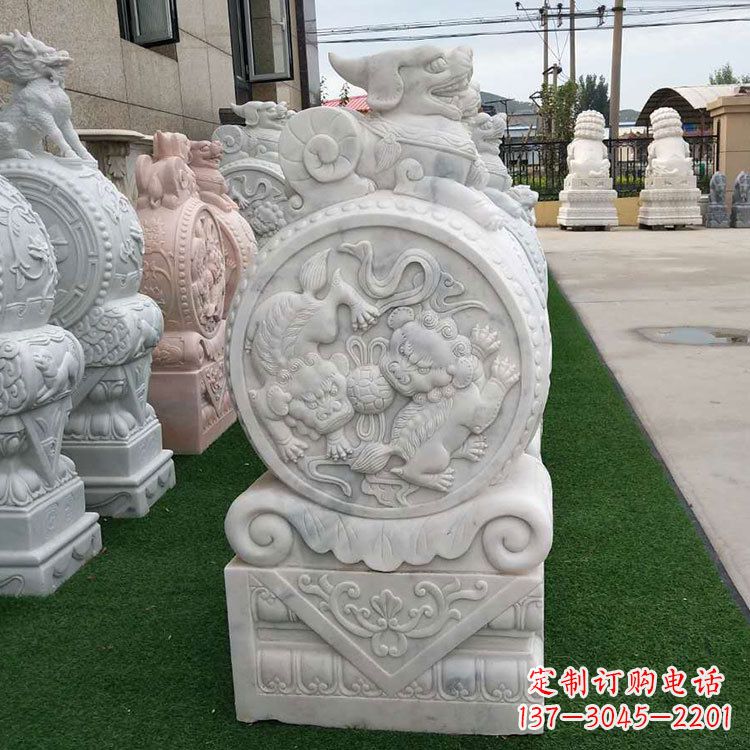 大同石雕牌坊抱鼓石,有艺术气息的雕塑定制