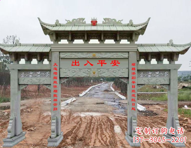 大同石雕牌楼牌坊雕塑,展示文化瑰宝
