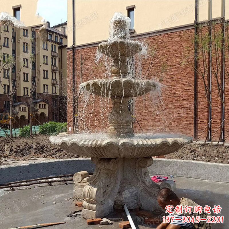 大同中领雕塑石喷泉雕塑