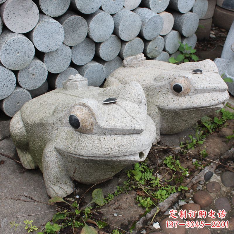 大同石雕青蛙喷水雕塑