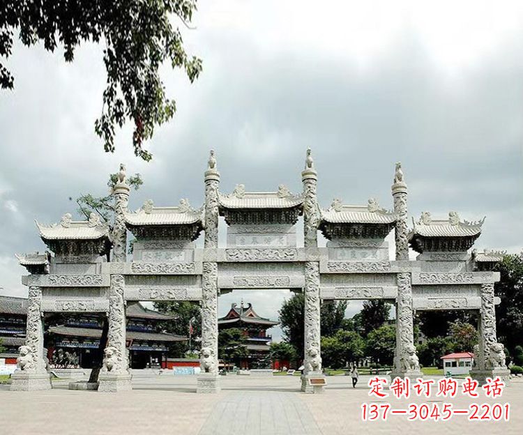 大同石雕五门牌坊
