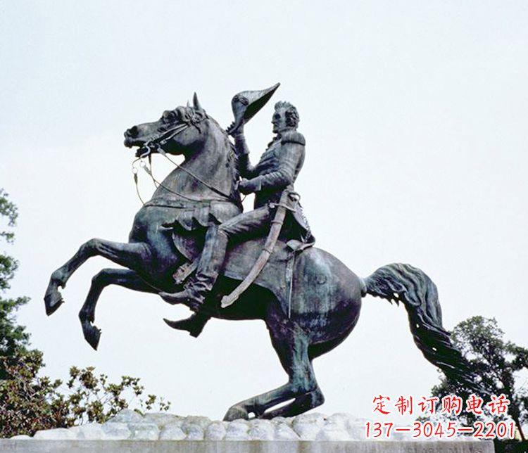 大同石雕西方骑马人物雕塑