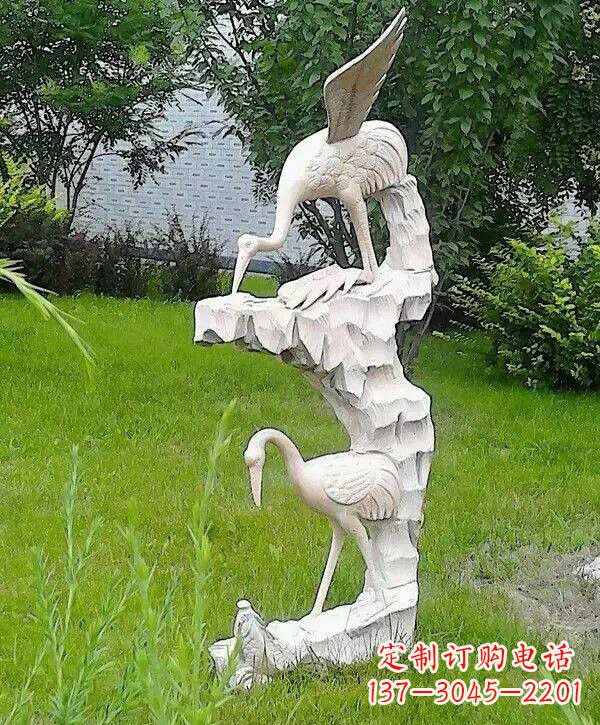 大同石雕仙鹤鲤鱼